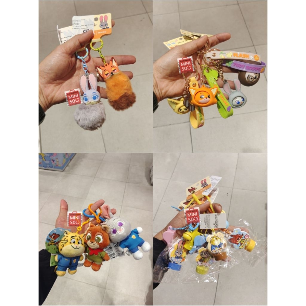 MINISO จี้พวงกุญแจแสตมป์ / ตกแต่งกระเป๋าแสตมป์ + นกหวีด / พวงกุญแจหาง / พวงกุญแจเปลี่ยนหน้า DISNEY Z