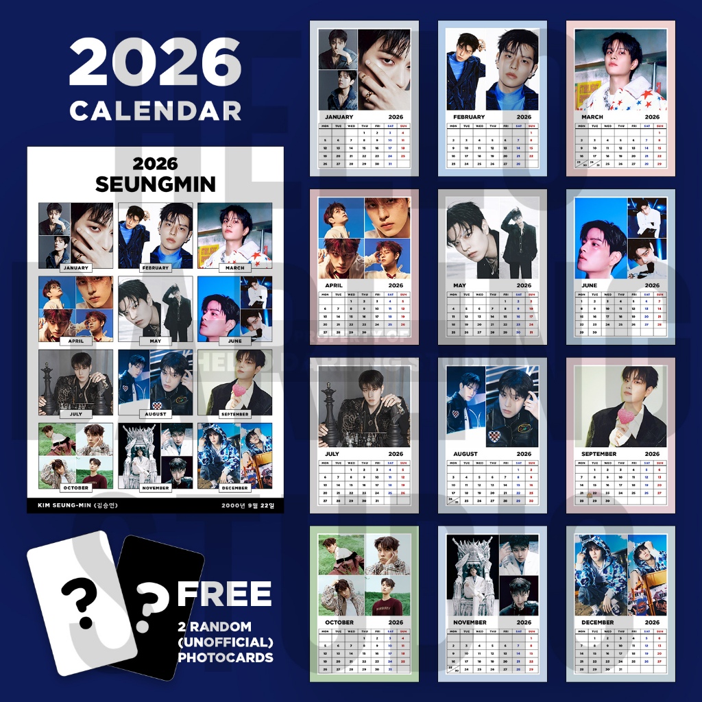ปฏิทินKpop 2026 Stray Kids KIM SEUNGMIN