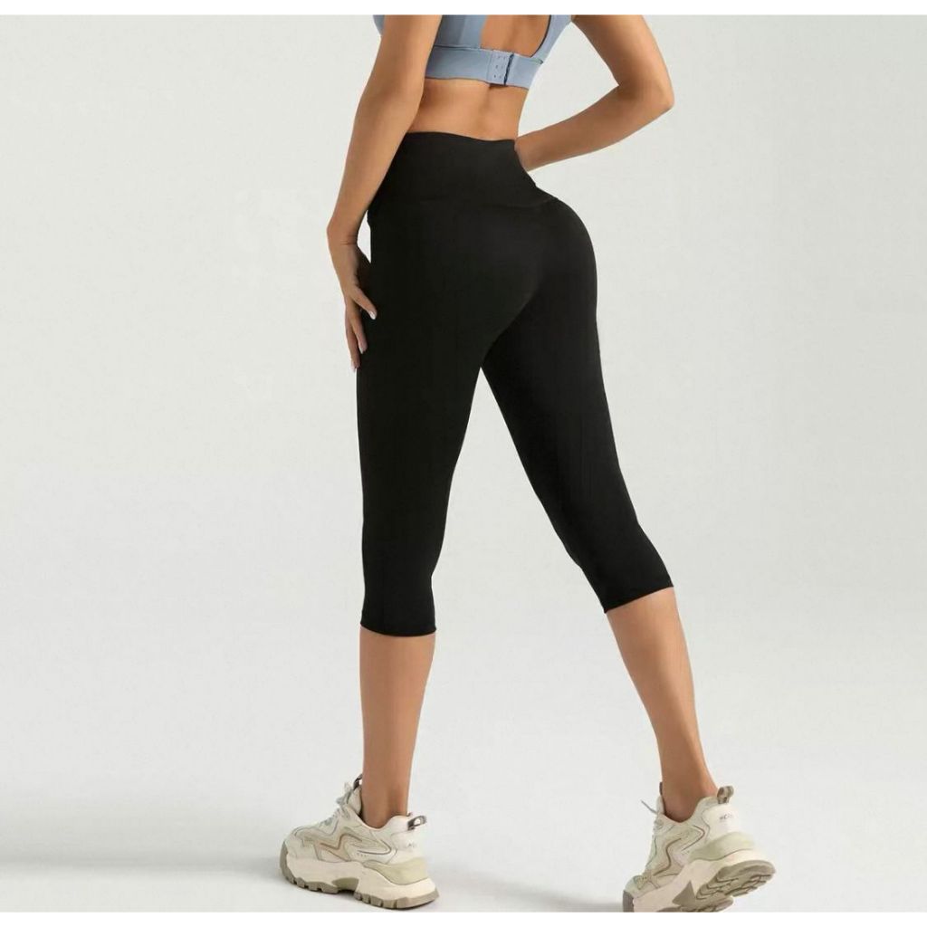 LADYCOLLAECTION - MT7FK กางเกงยิมโยคะยาว 3/4 ความยาวเข่าวัสดุเย็นกางเกงลาก