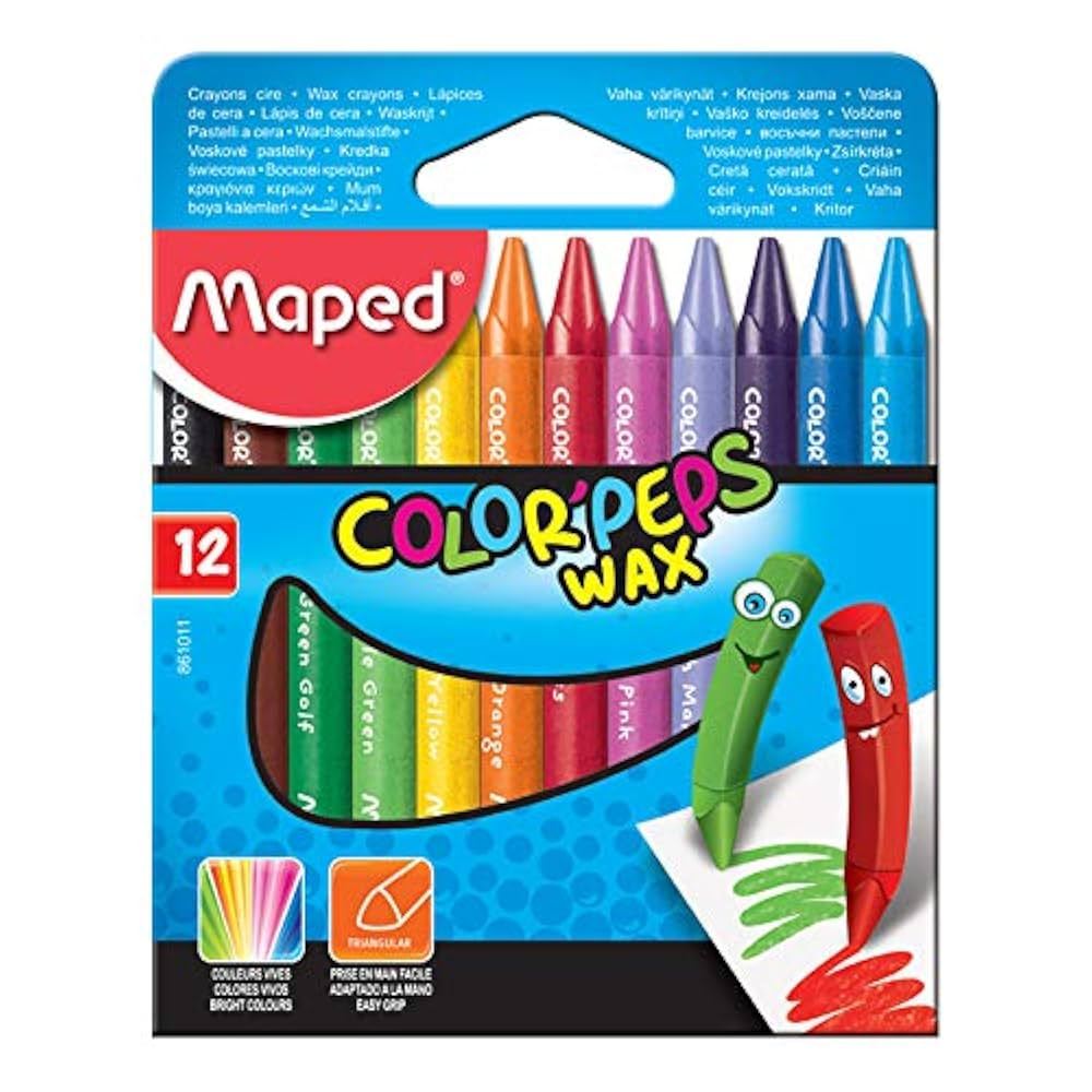 MAPED Wax Crayon ColorPeps - กระดาษแข็ง 12/18/24 ^^