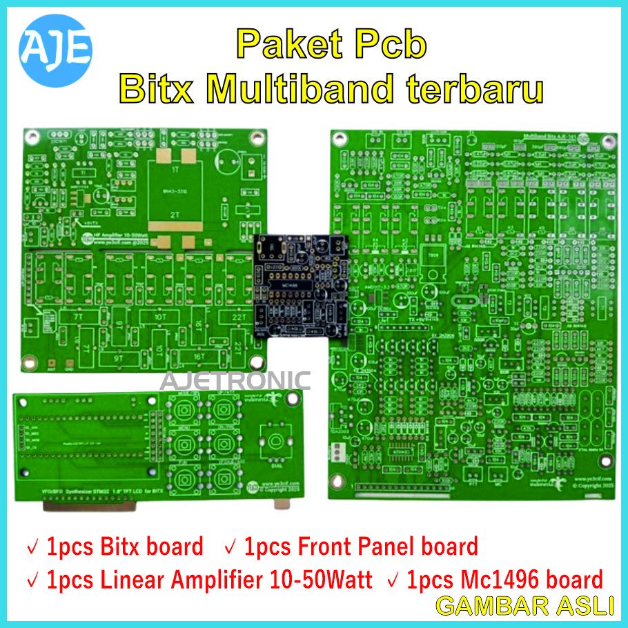 ตัวรับส่งสัญญาณ PCB BITX Ssb มัลติแบนด์