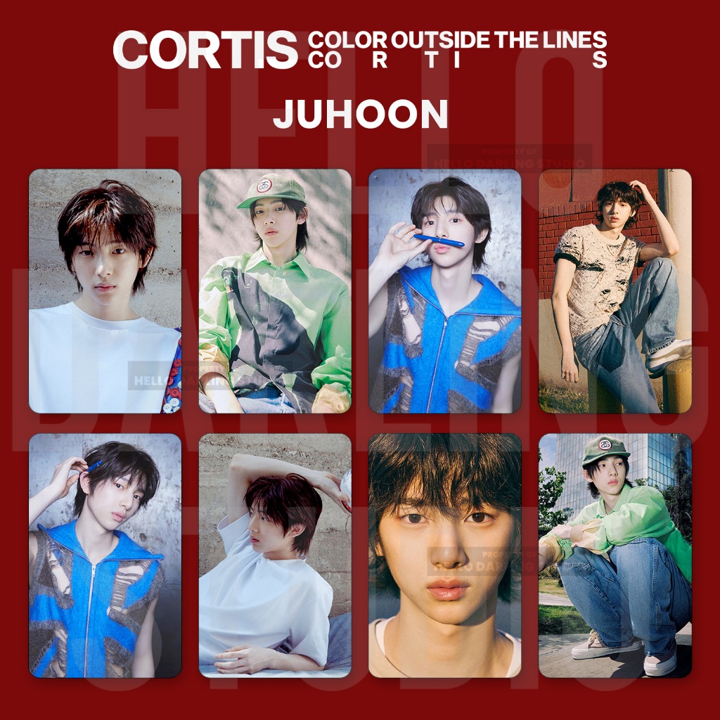 Cortism JUHOON Color Outside The Lines Photocard Set ไม่เป็นทางการ พัดลมทํา.