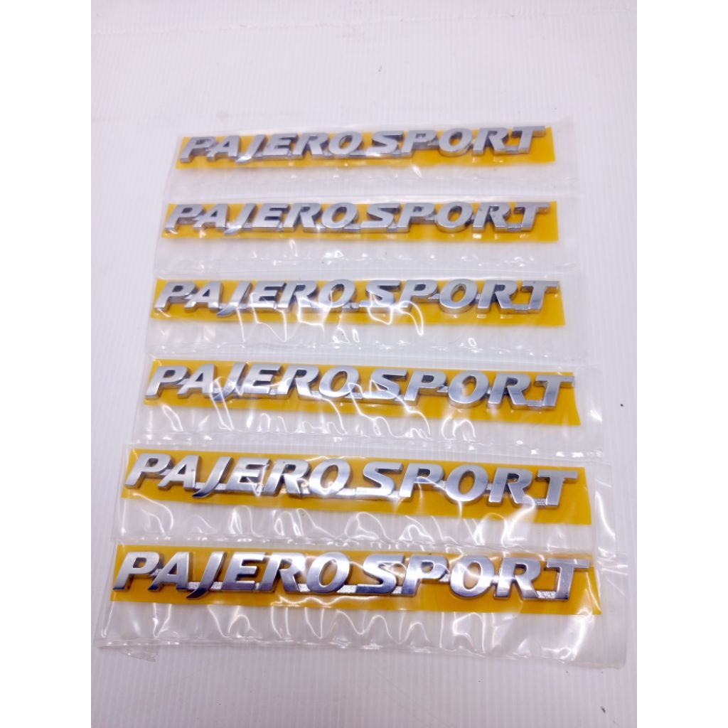 PAJERO SPORT EMBLEM WRITING ON MITSUBISHI PAJERO SPORT CROME ORIGINAL TRUNK EMBLEM