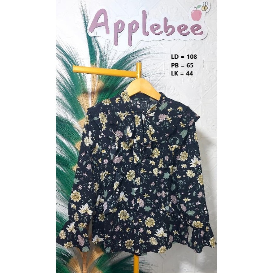 FLOWER RUFFLE BLOUSE WITH BALLOON SLEEVES BY ab.plus