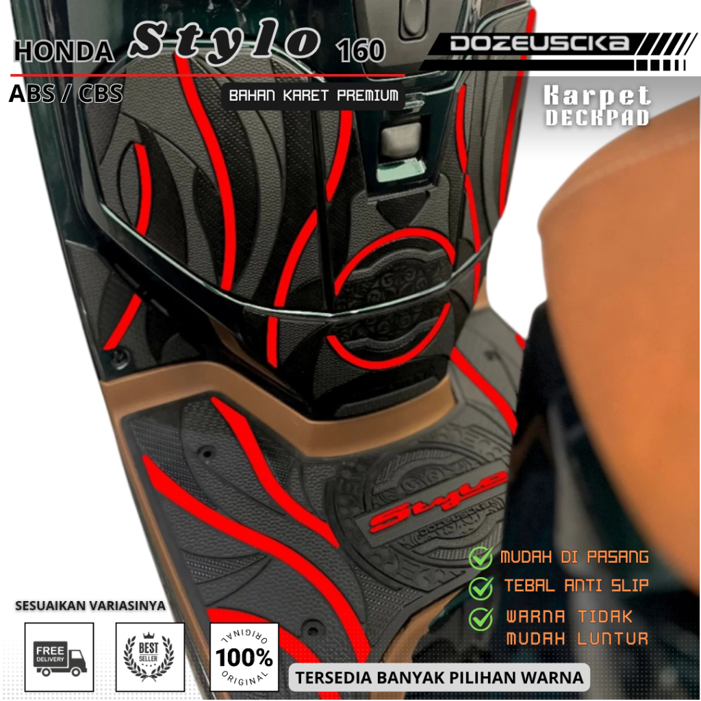 HONDA STYLO 160 MOTORCYCLE CARPET / STYLO 160 DECKPAD / HONDA STYLO VARIATION