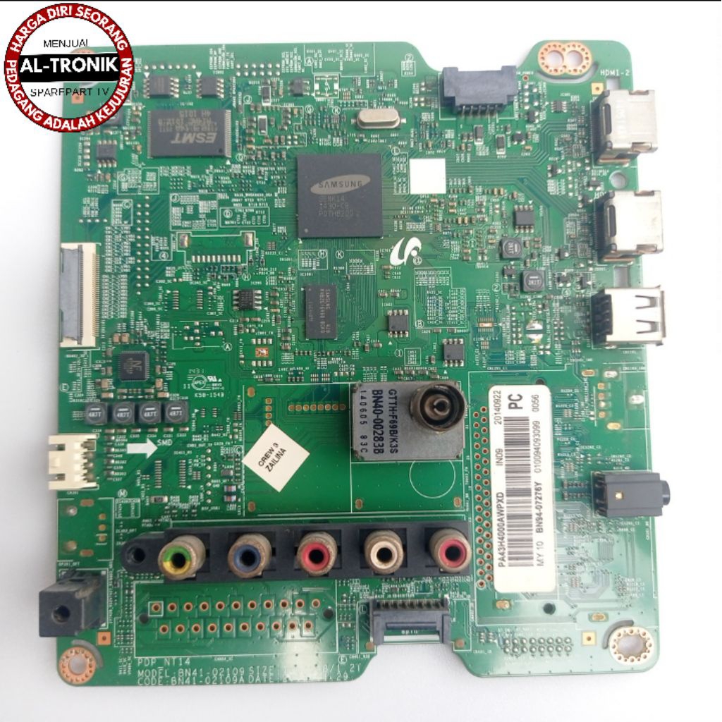 SAMSUNG 43 INCH PLASMA TV MAINBOARD รุ่น PA43H4000 MB MAIN BOARD PA 43H4000
