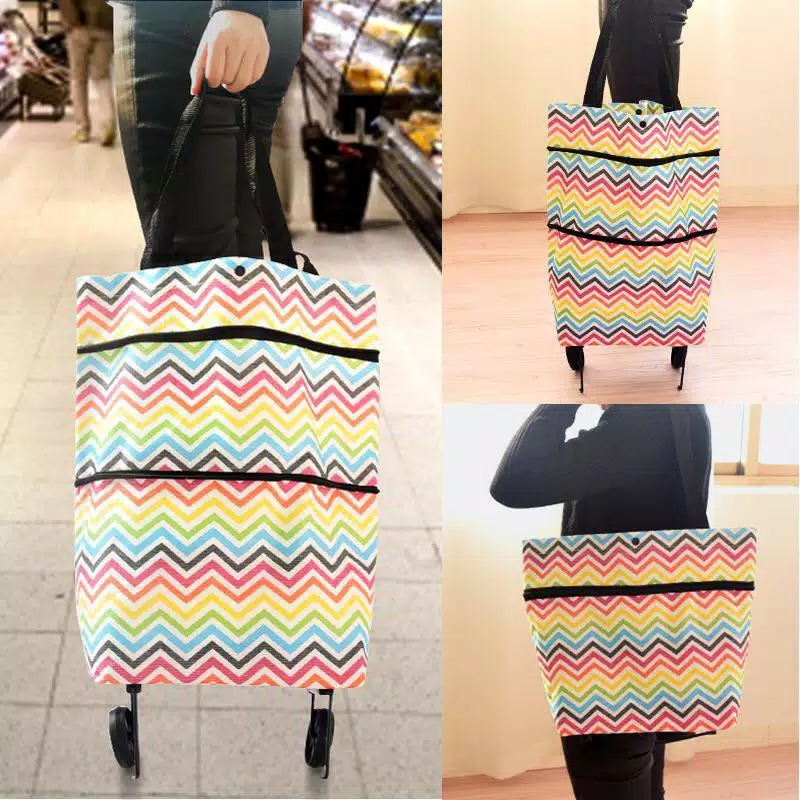 FOLDABLE SHOPPING BAG TROLLEY