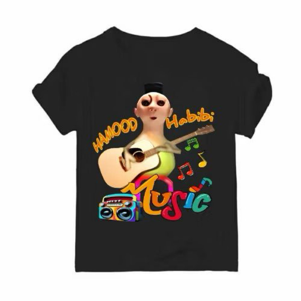 เสื้อยืด Hamood Habibi Viral เสื้อยืดเด็ก อายุ 2-16 ปี กีต้าร์หลักอารมณ์ habibi ha