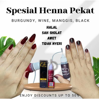 [ BEST SELLER ] HENNA CETAR NAIL SAH SHOLAT KEMASAN BOTOL JARUM