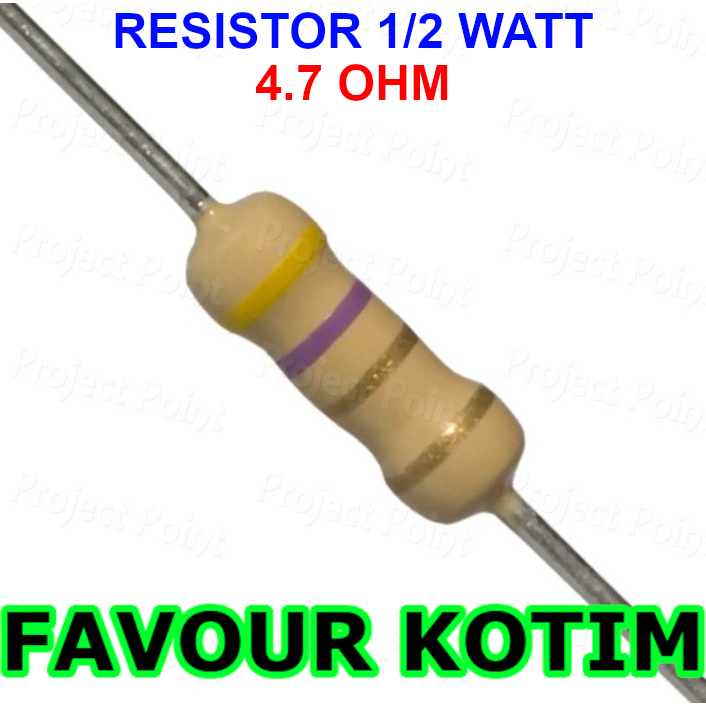RESISTOR 4R7 4.7 OHM 1/2 WATT 5% R 1/2 W 0.5W 5 PERCENT FVKOTIM