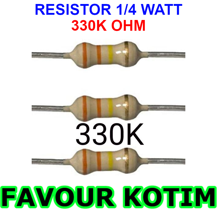 330K OHM RESISTOR 1/4 WATT 5% R 1/4 W 0.25W 5 PERCENT FVKOTIM