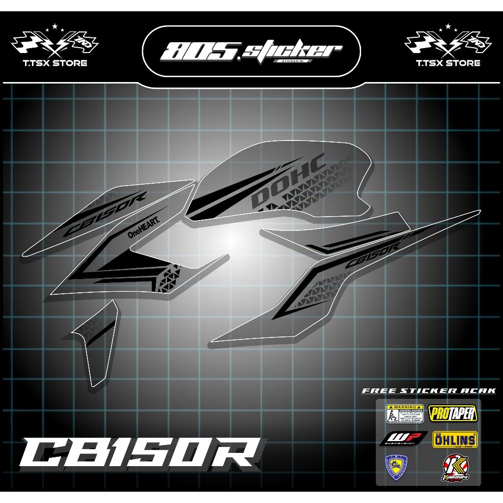 TRANSPARKENT CB150R STREETFIRE สติ๊กเกอร์แถบ/CB150R V2 สติ๊กเกอร์/CB150R แถบใหม่ COOL GRAPHICS ใหม่ล
