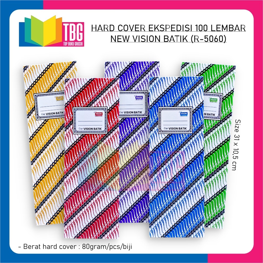 ประสบการณ์ฝาครอบแข็ง 1 ชิ้น 100 LBR NEW VISION BATIK / LONG NOTEBOOK / BOOK (R-5060)