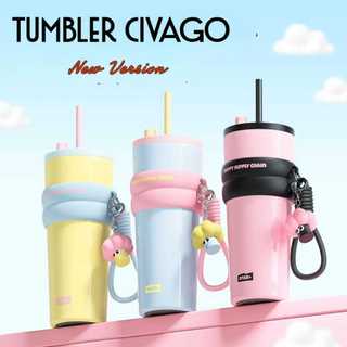 TUMBLER MACAROON TUMBLER GRADASI WITH HANDLE GANTUNGAN 710ML TUMBLER CUP AESTHETIC STAINLESS 316