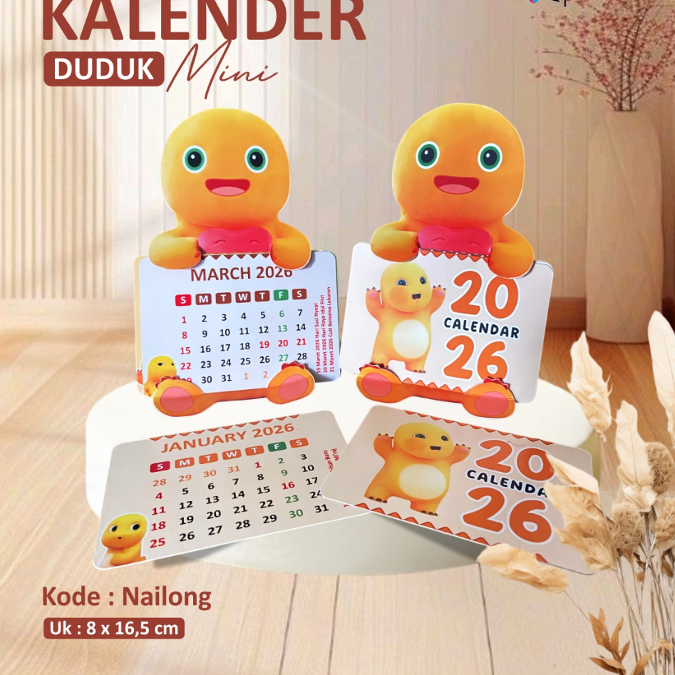 2026 SITTING CALENDAR - AESTHETIC MINI SITTING CALENDAR - MINI CALENDAR SOUVENIR (NAILONG)