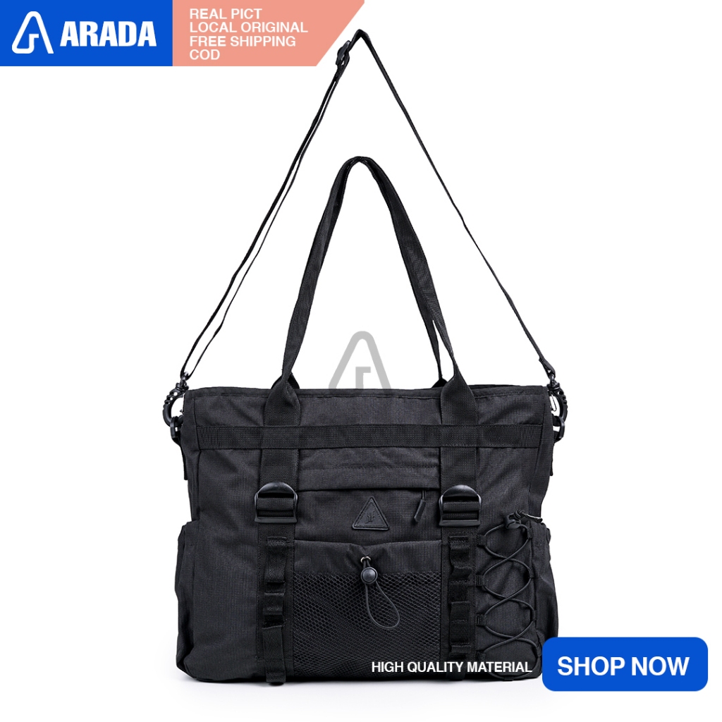 ARD X JYF - Echo Black - 2 in 1 Totebag Slingbag - กระเป๋าสะพายสีดํา Unisex