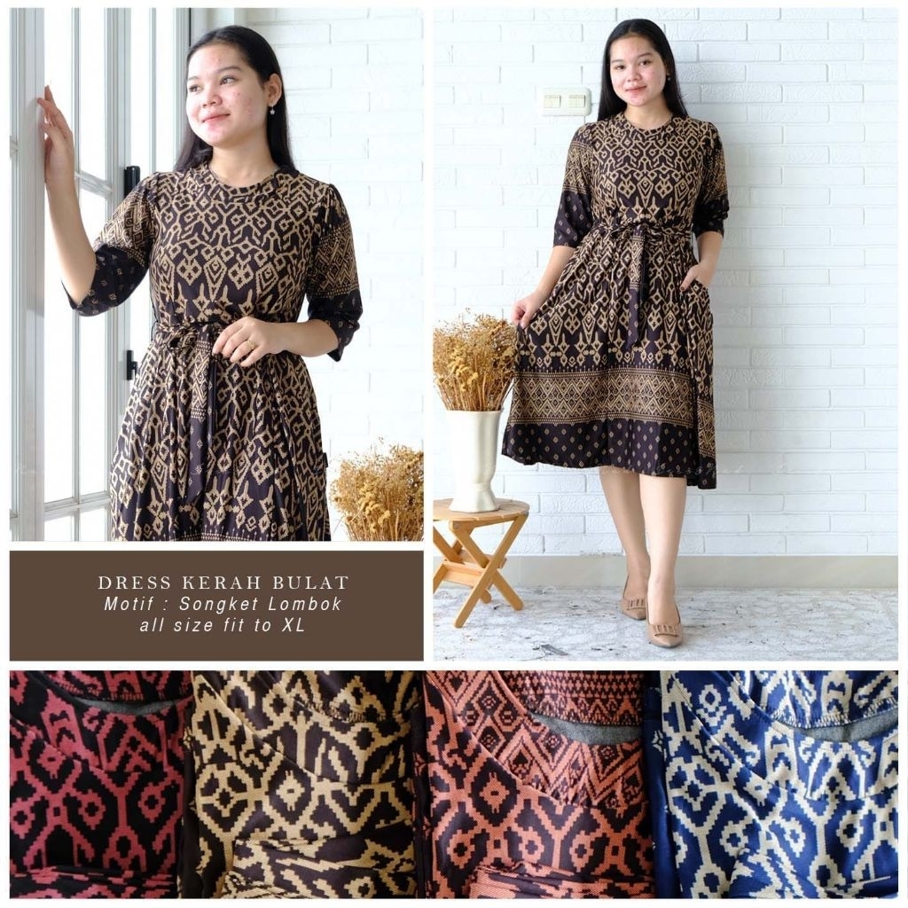 ชุดเดรสคอปกกลม Calvin Jeans Jess Nad