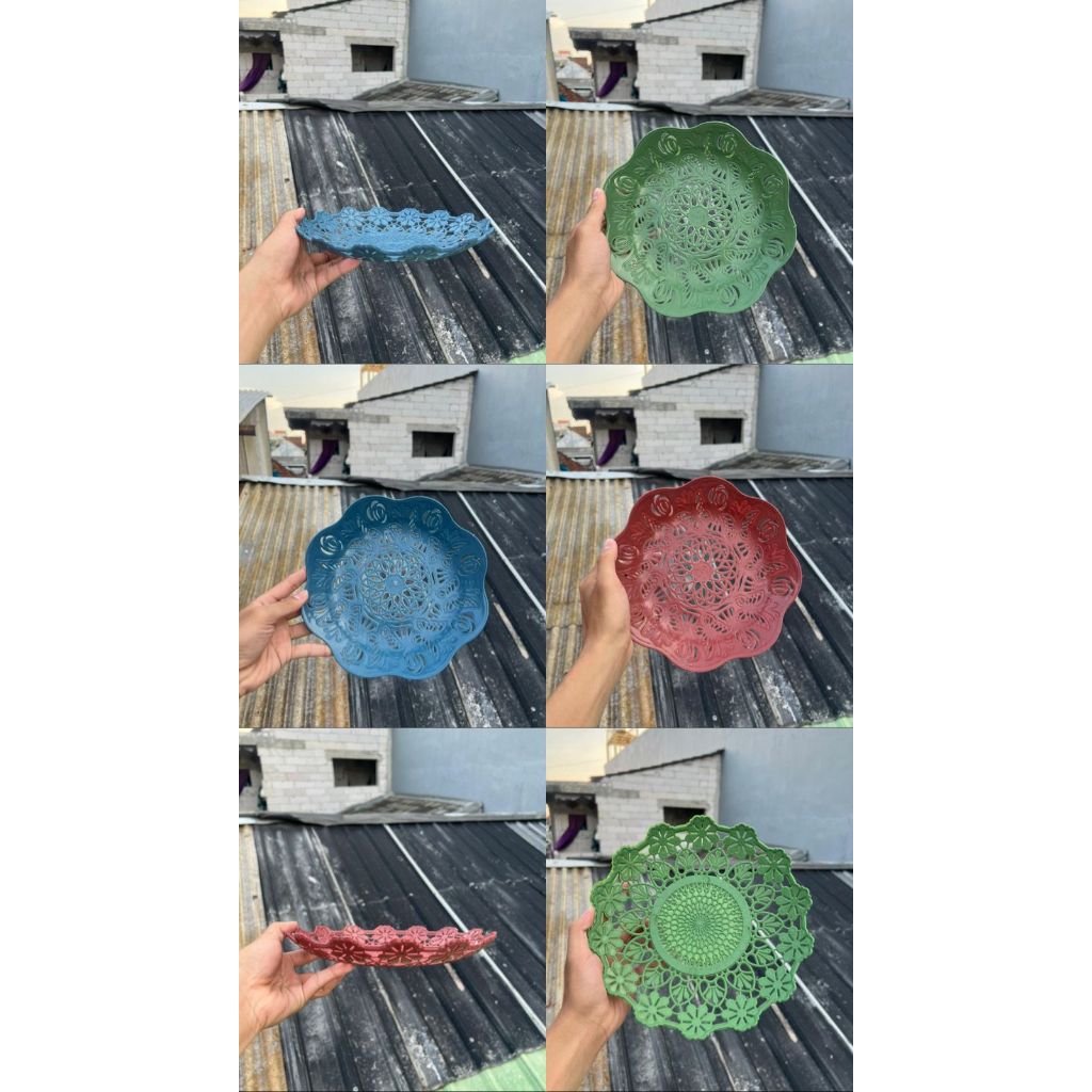 (hps) BEAUTIFUL RATTAN MOTIF PLATES/RATTAN PLATES/RATTAN PLATES สําหรับ PARTY PARTY PARTY/VERSATILE 