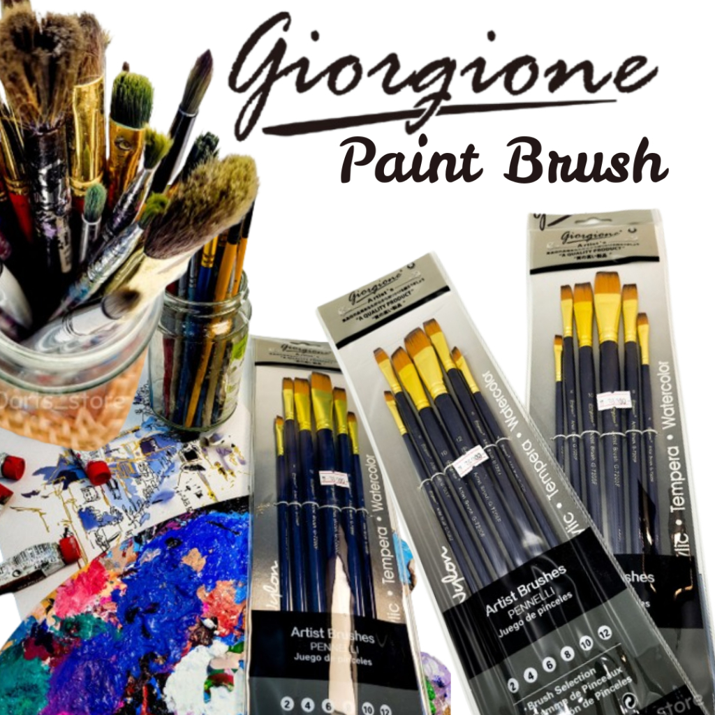 Giorgione Artist Brushes - ชุดแปรงแต่งหน้า 6 ชิ้น - ชุดแปรง Giorgione 6 ชิ้น - Giorgione Painting Br