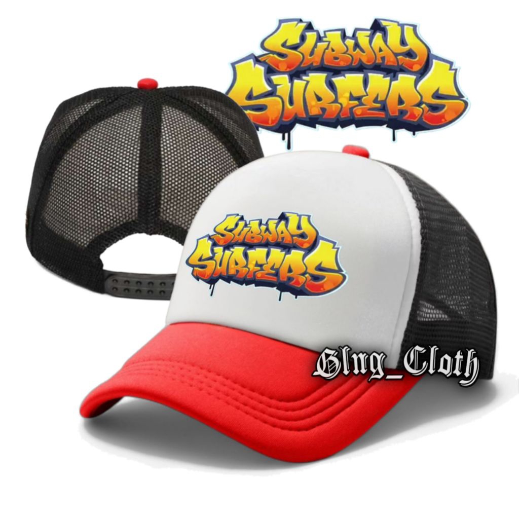SUBWAY SURFERS Trucker Hat - Baseball Mesh Hat - หมวกตาข่ายสําหรับบุรุษและสตรี