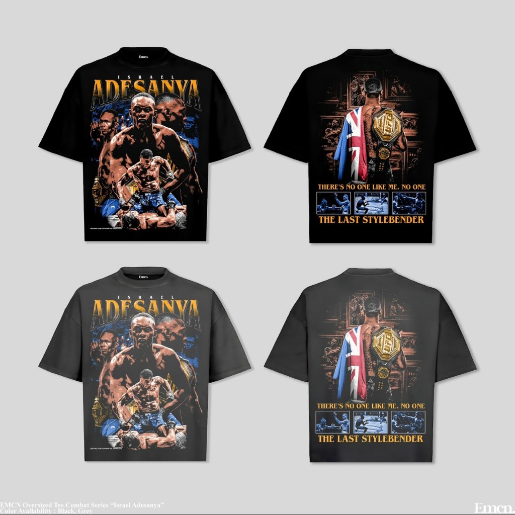 EMCN Oversize Tee Combat Series Israel Adesanya