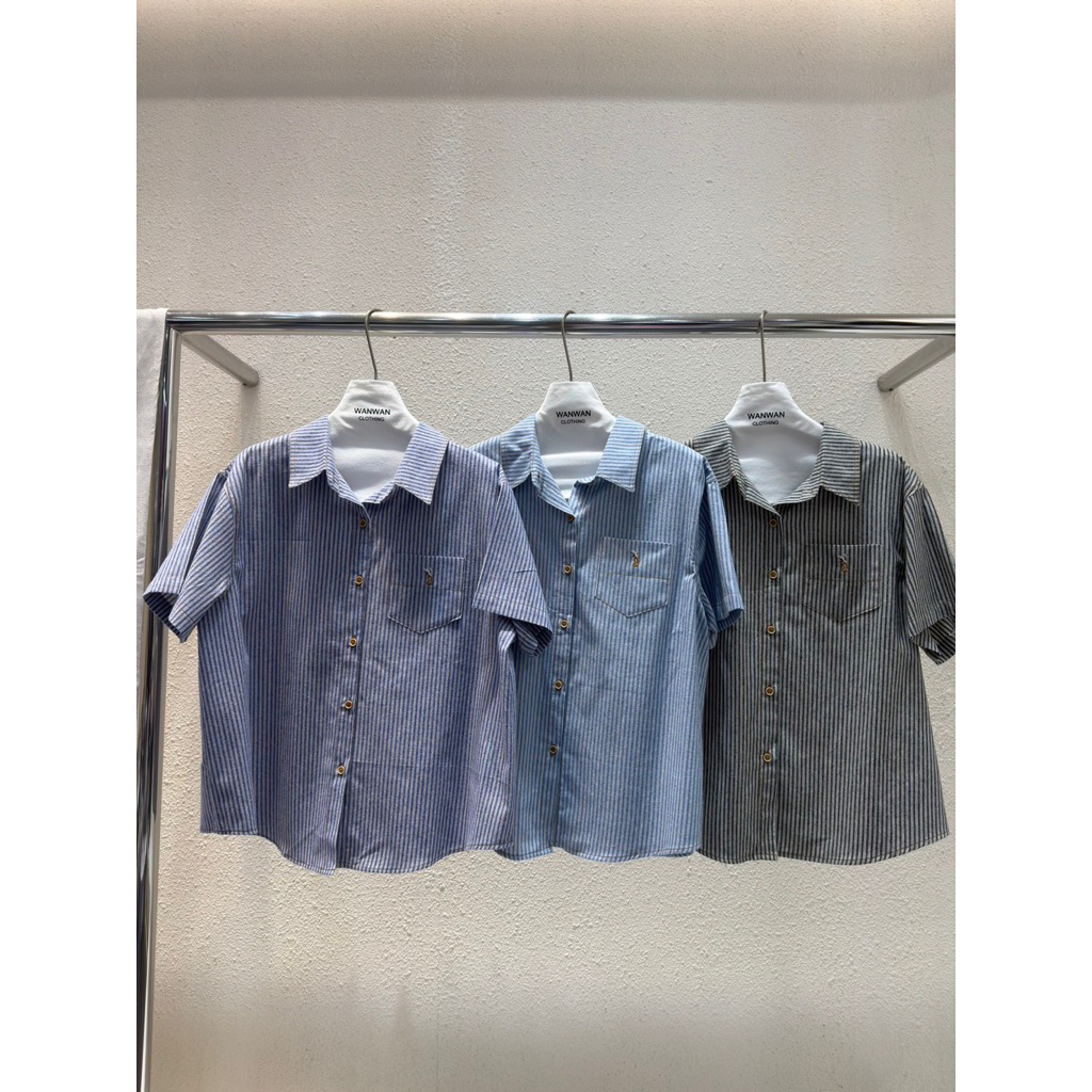 KEMEJA Brand Wanwan Clothing เสื้อเชิ้ตแขนยาวขนาดใหญ่ Part 8