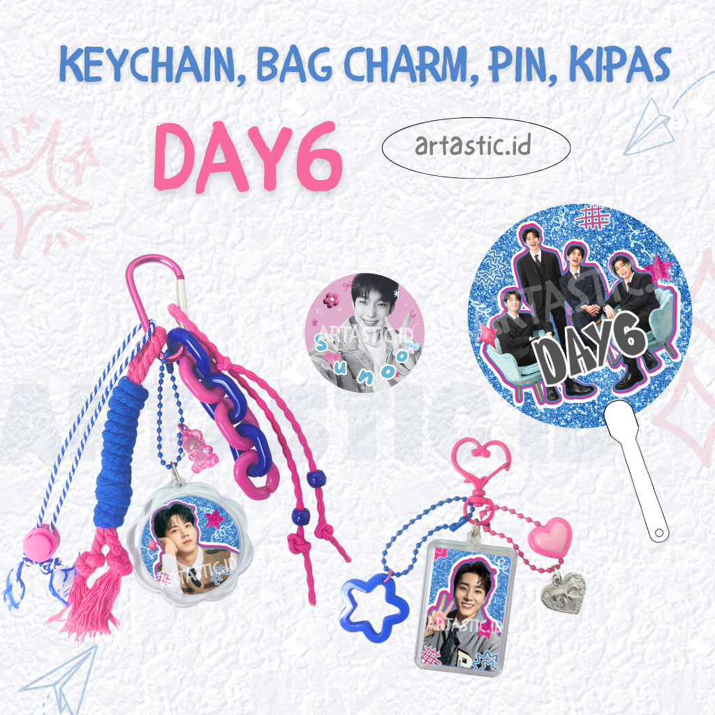GANTUNGAN กระเป๋าชาร์ม DAY6 | พวงกุญแจ DAY6 | พัดลม DAY6 | พวงกุญแจ DAY6 | พวงกุญแจเคป๊อป | ARTASTIC