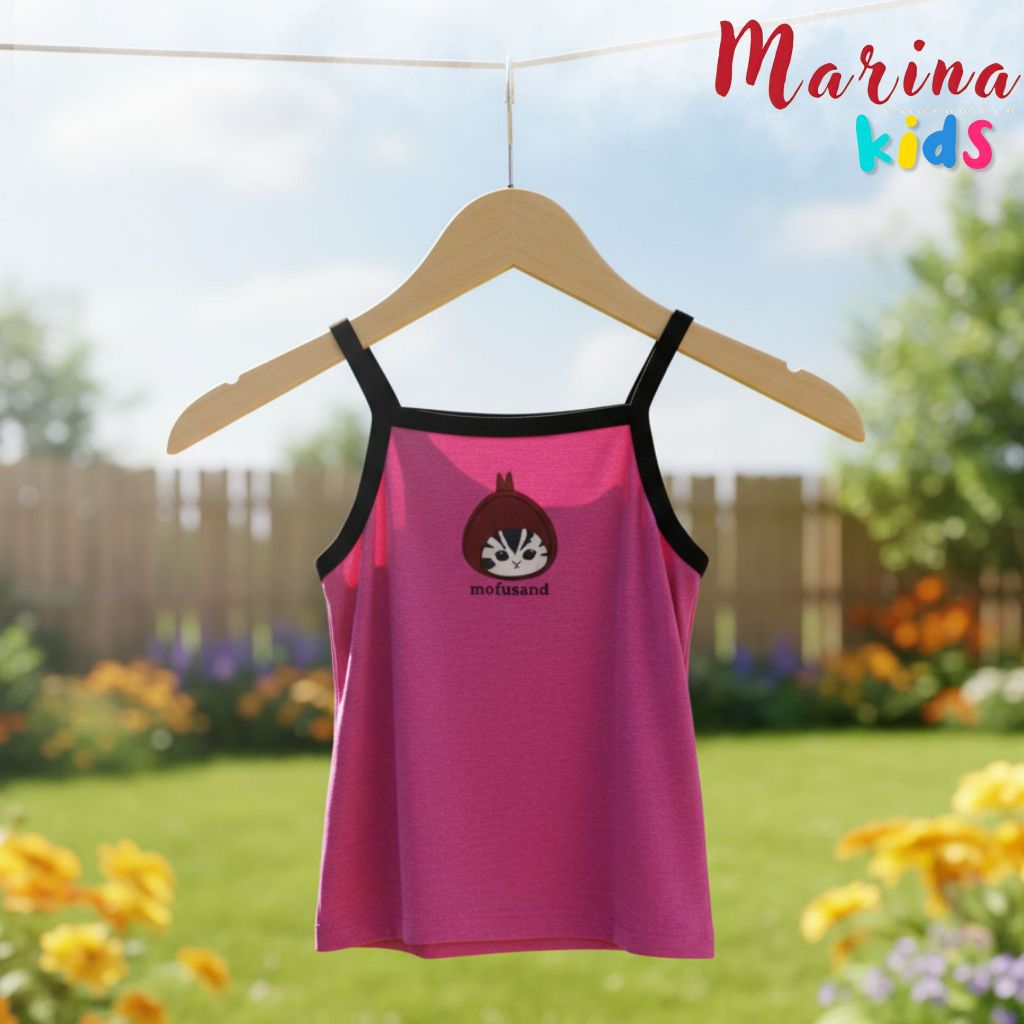 [3 ชิ้น,6 ชิ้น]เสื้อใต้ MARINA SINGLET พร้อม SANRIO MOTIF สําหรับเด็กผู้หญิง