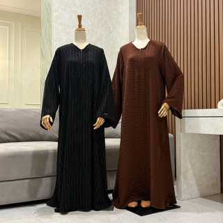 Tsurayya - (Abaya saja) Abaya Saada Bahan Double Wave Arabian / Abaya Lebaran