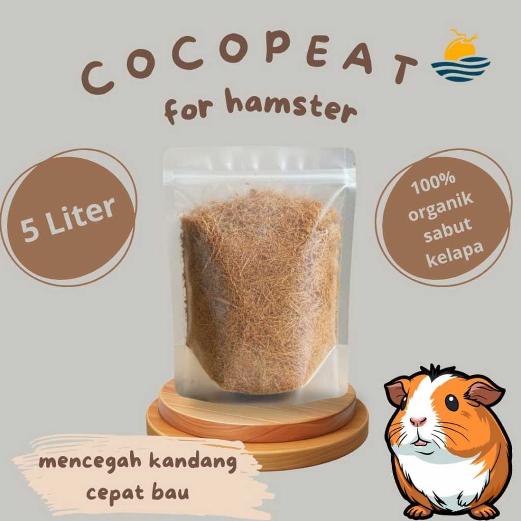COCOPEAT HAMSTER BEDDING - HAMSTER CAGE BEDDING 5 ลิตร COCOPEAT NATURAL HAMSTER BEDDING