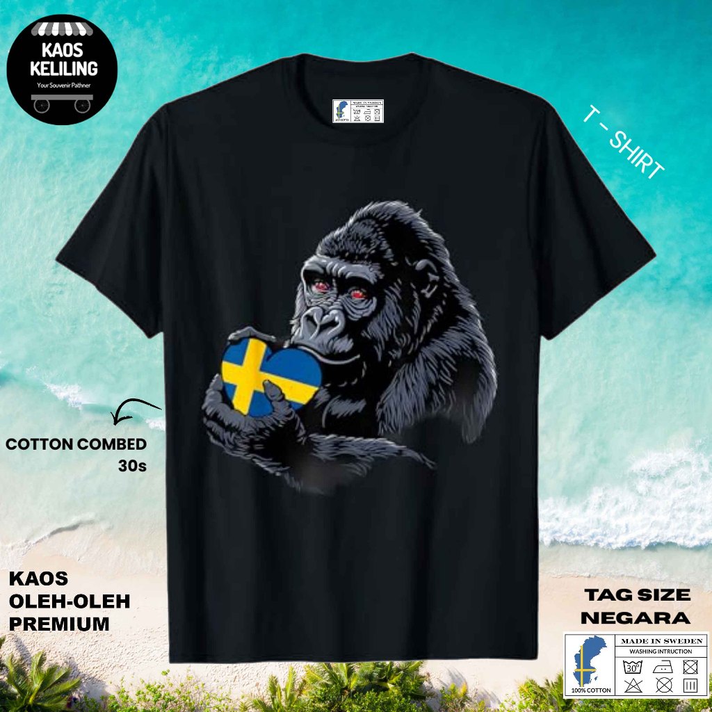 SWEDEN SWEDEN SOUVENIR เสื้อยืด 20 ดั้งเดิม SWEDEN LABEL TAG ของขวัญพรีเมี่ยม SOUVENIR CLOTHES