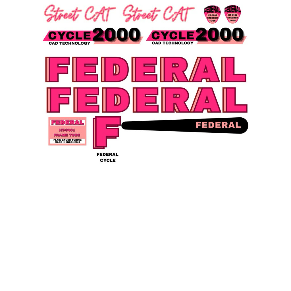 สติ๊กเกอร์ตัด/สติ๊กเกอร์ Federal Street Transparent Cat Pink Soft