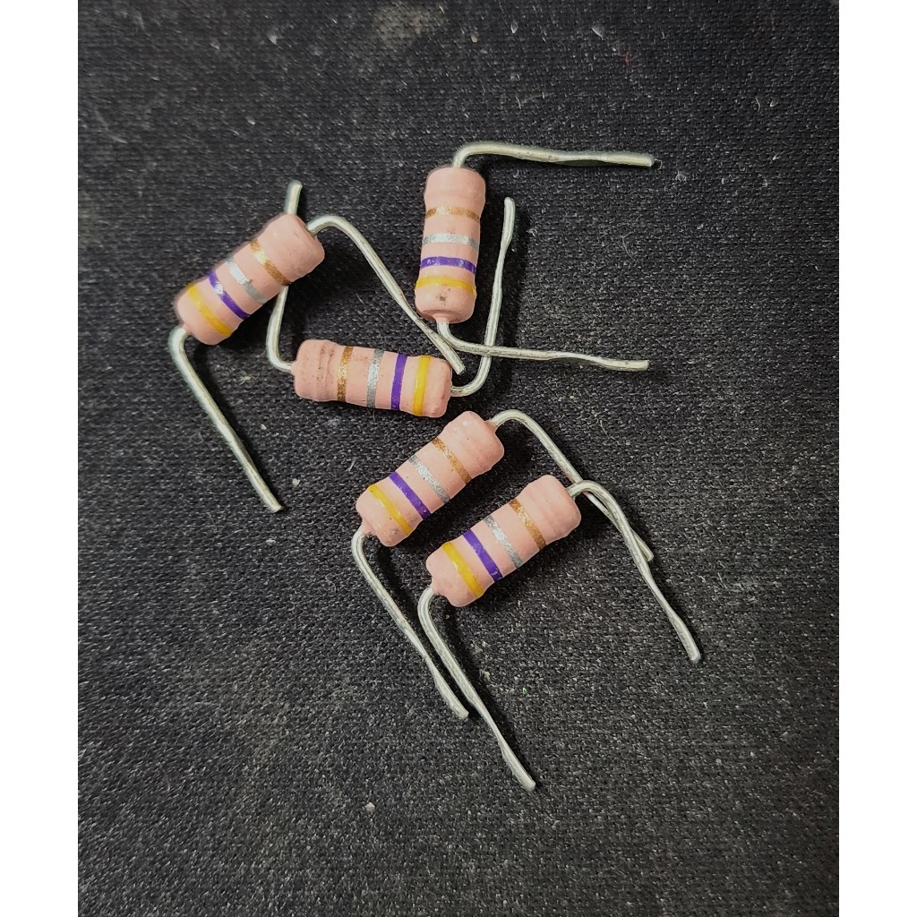 UNGU Resistor 2W 0.47Ohm 0.47 Ohm Yellow Purple Silver Gold - ราคาต่อ 5 ชิ้น