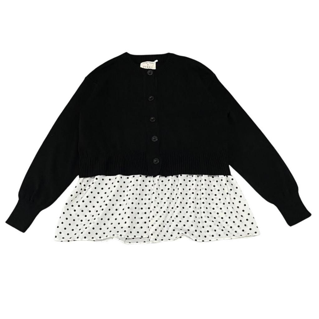 เสื้อคาร์ดิแกน Vintage x Pukka - POLKA RUFFLE