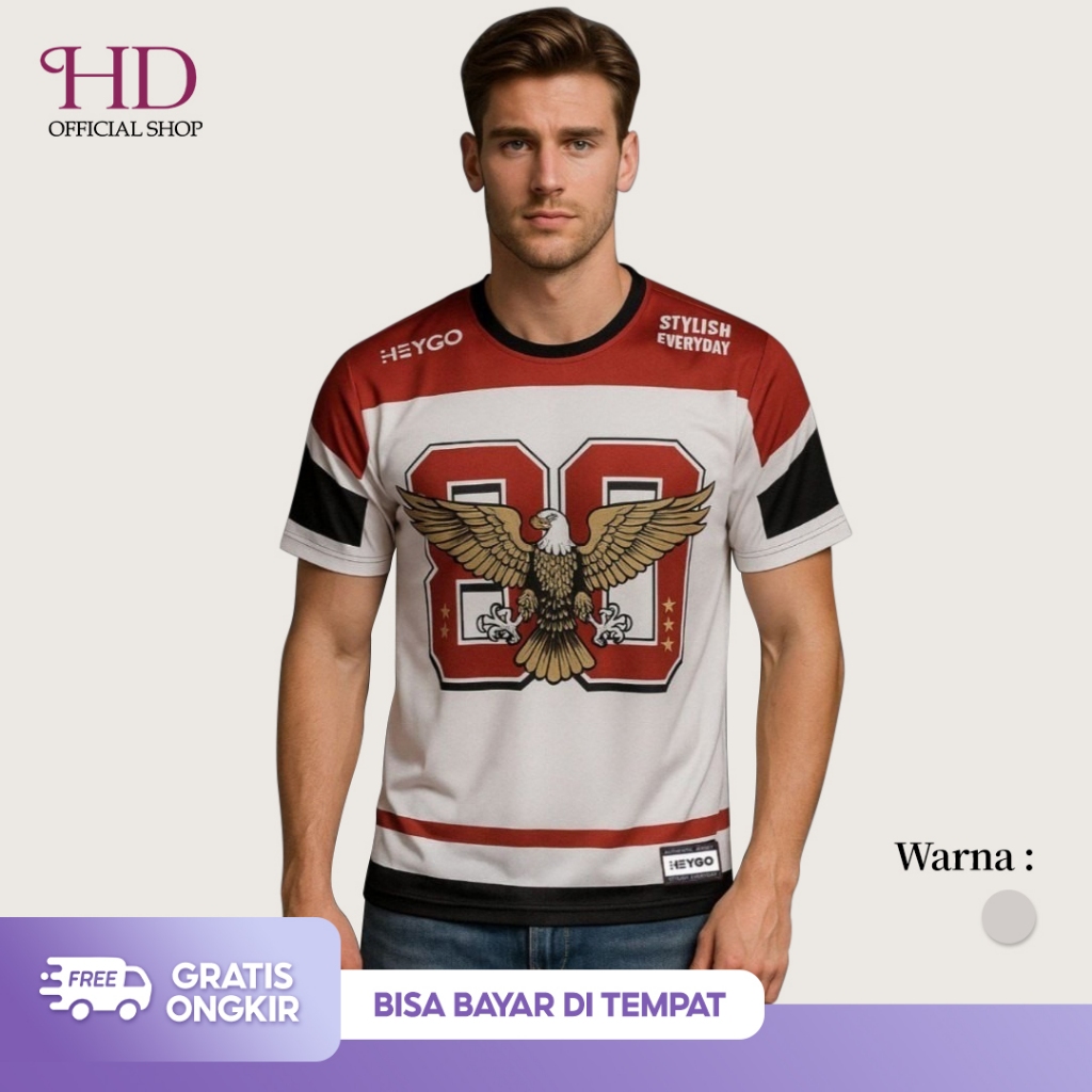 HD - Oneck Oversize Running Sports Jersey หมายเลข 88 Vintage Retro Football Jersey PT09