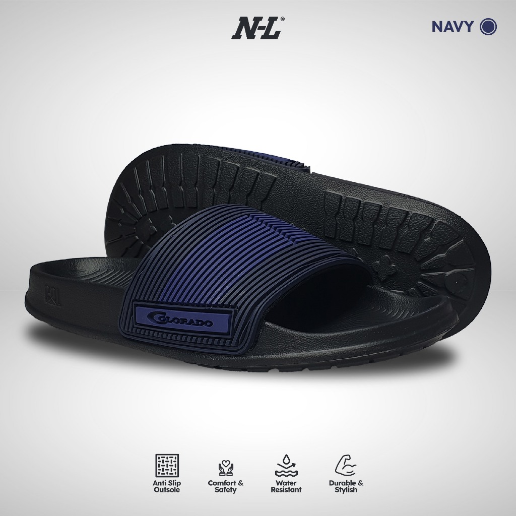 รองเท้าแตะแบบสวมผู้ชาย Colorado Tommy Navy - กันลื่น กันน้ํา ใส่สบาย สําหรับสวมใส่ทุกวัน