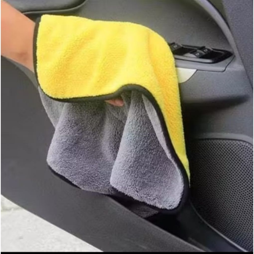 ผ้าไมโครไฟเบอร์หนาขนาดใหญ่ 10 ชิ้น 2 สี 30x40 Soft Premium ฟรี ziplock