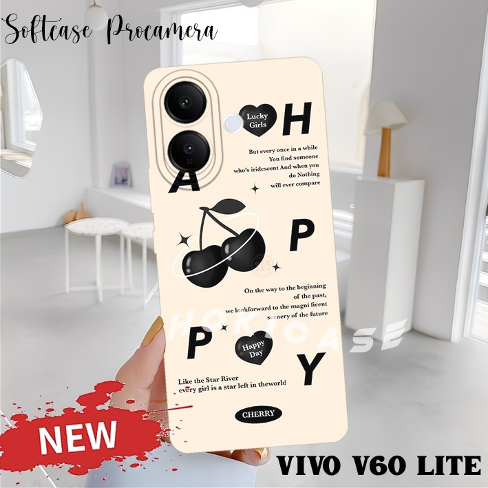 Prokamera สําหรับ Vivo V60 Lite - Vivo V40 Lite - ใหม่ล่าสุด Vivo V50 Lite cherry Motif AesthetiC โท
