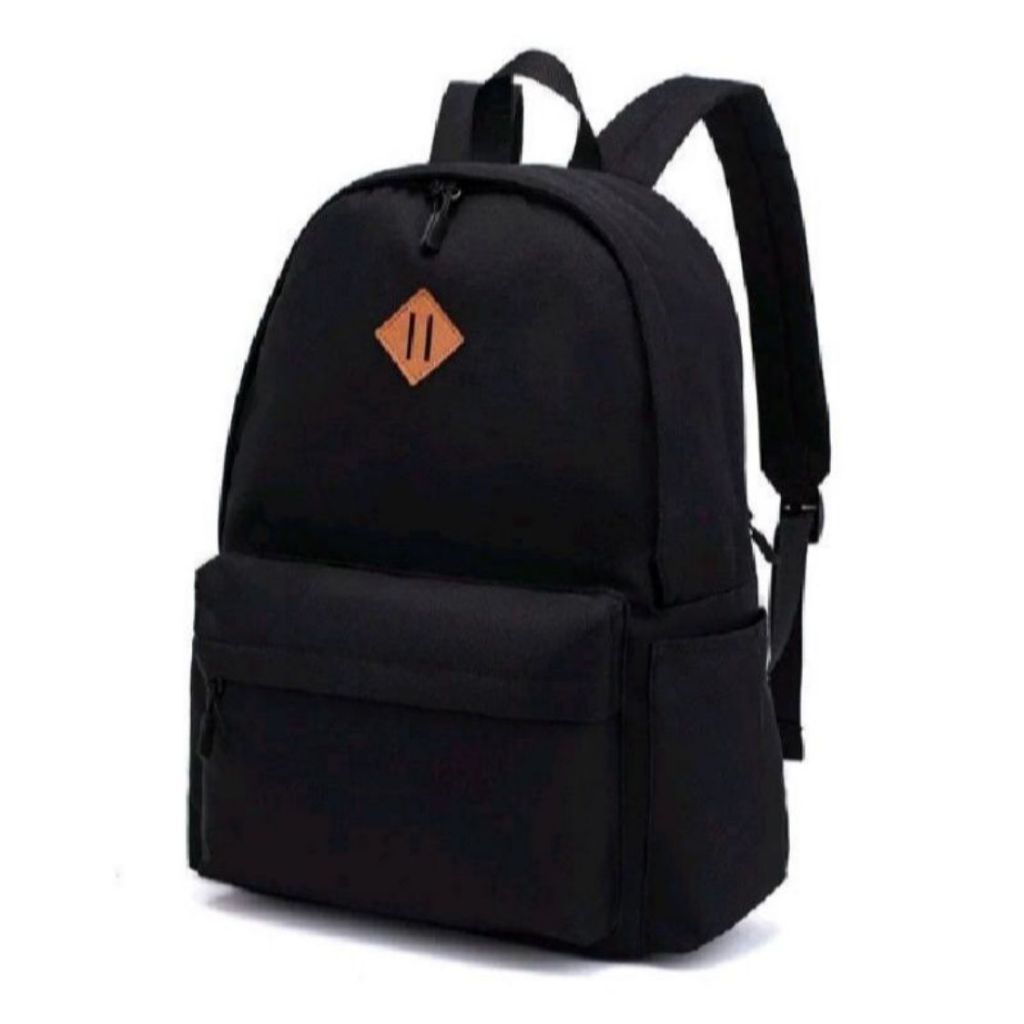 กระเป๋าเป้สะพายหลังธรรมดากระเป๋านักเรียนลําลอง Distro Work Bag College Bag Black Backpack