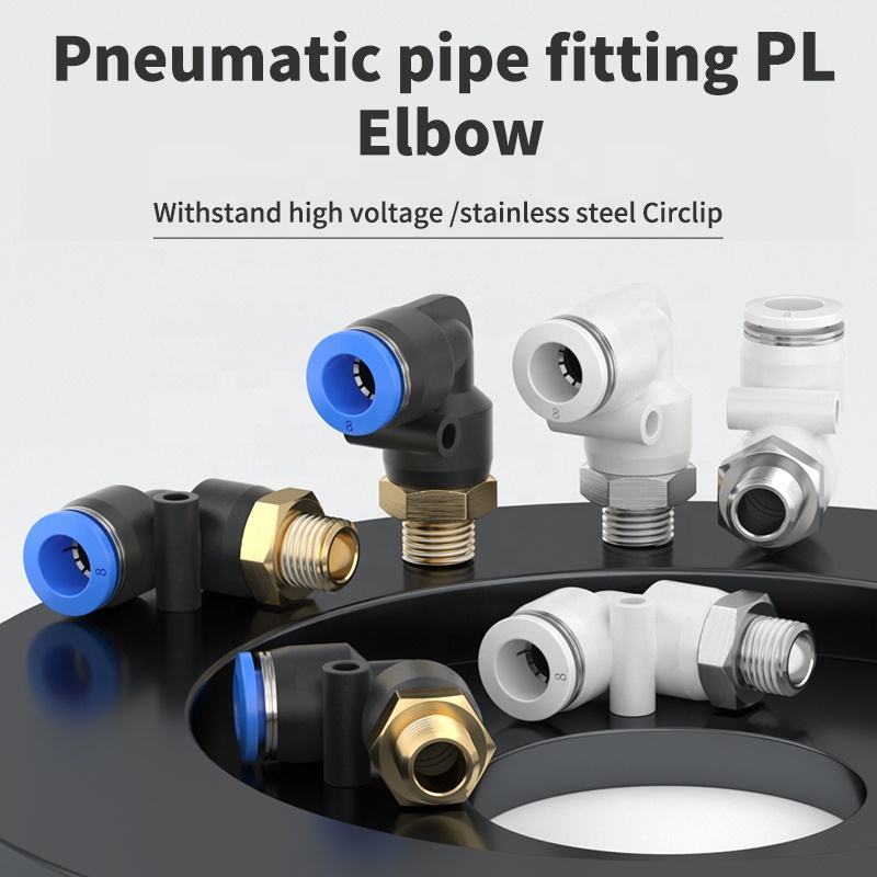 PNEUMATIC ELBOW FITTING PNEUMATIC NEPEL L 1/8 HOSE 8MM PL8-01