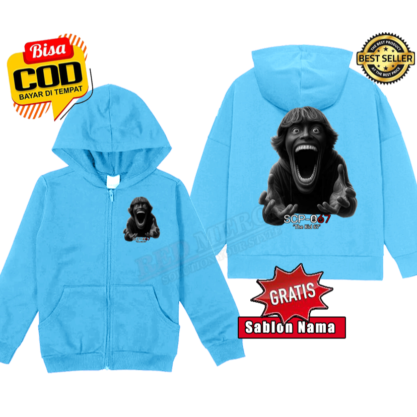 The kid scp 67 เสื้อแจ็คเก็ตมีฮู้ดมีซิปสําหรับเด็ก