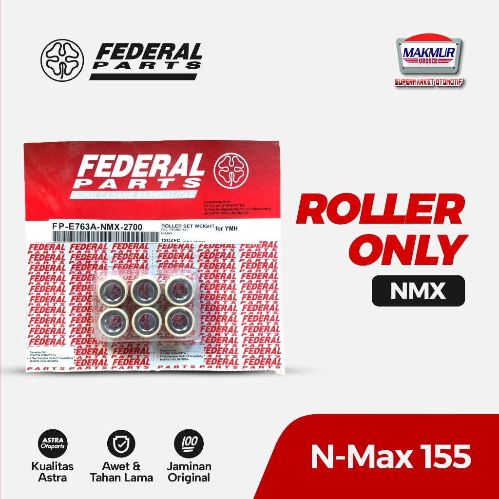 ROLLER ONLY Nmax 155 (NMX) อะไหล่ Federal ดั้งเดิม