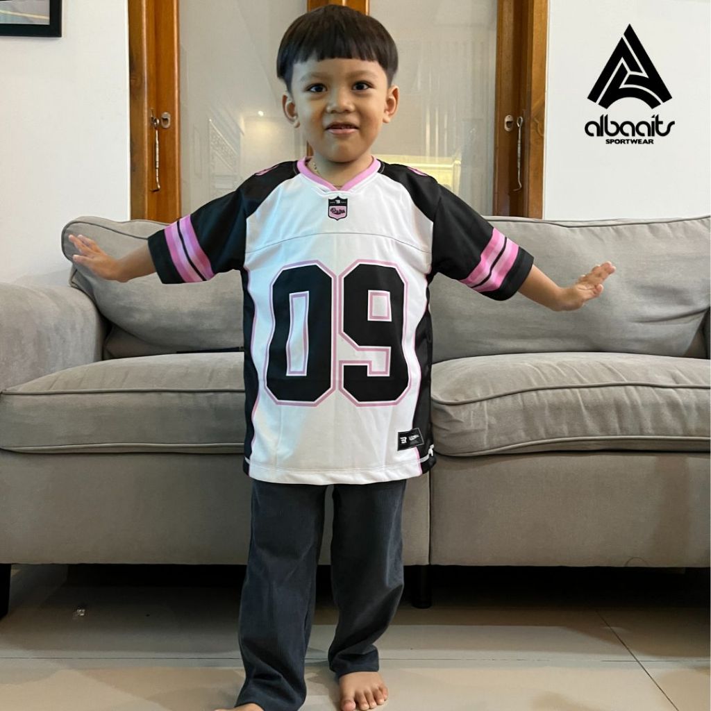 Albaatits Kids Streetwear Jersey for Girls 09 Cool Unisex || NFL / MUSIC / MUSIC / รักบี้