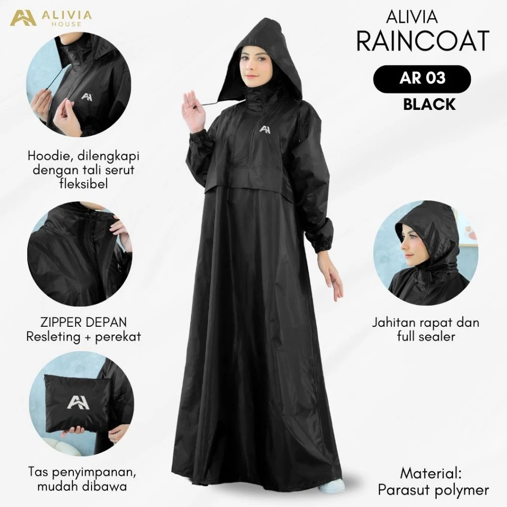 เสื้อกันฝน ALIVIA 03 สำหรับผู้ชายและผู้หญิง thumbnail 7