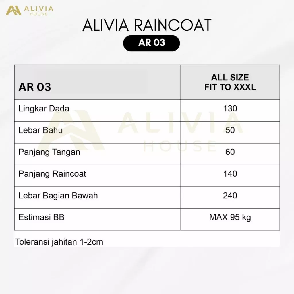 เสื้อกันฝน ALIVIA 03 สำหรับผู้ชายและผู้หญิง thumbnail 9