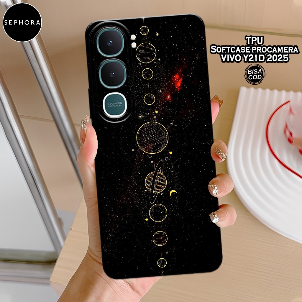 เคส HP ล่าสุด VIVO Y21d 2025 - เคสแฟชั่น Planet - VIVO Y21d 2025 Softcase - เคสกล้อง Pro - เคส VIVO 