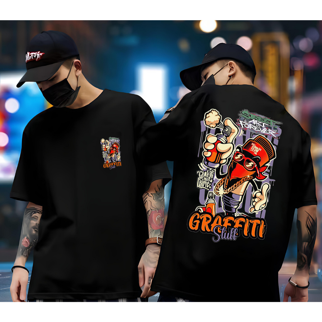 เสื้อยืด SJ_FASHION91 STREET ARTS DISTRO เสื้อยืด/ผู้ชายและผู้หญิง/เสื้อยืดพรีเมี่ยม/SINGLE เสื้อยืด