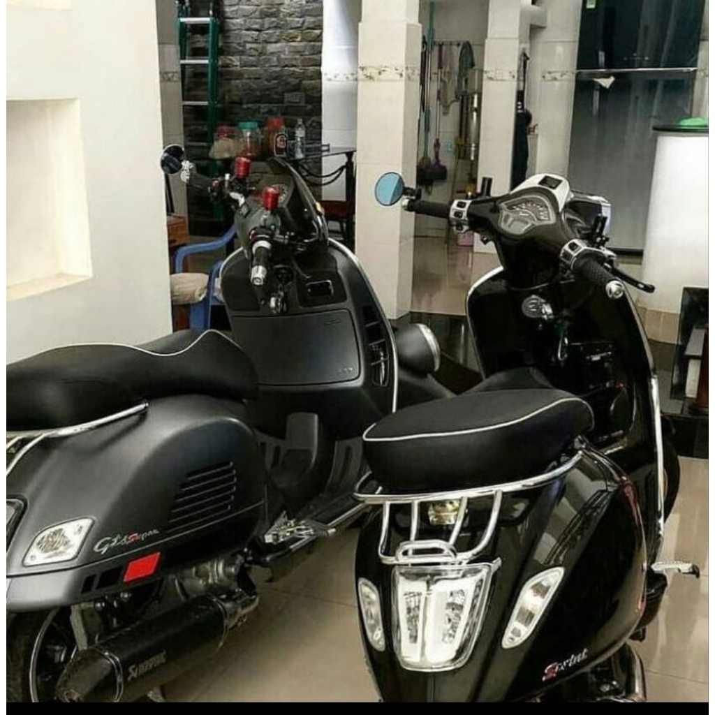 แร็คท้าย vespa LX & S_Black, LX & S