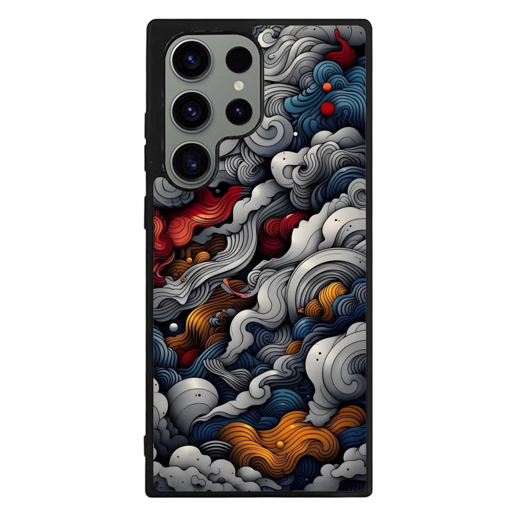 เคสไฮบริดปลอก Samsung Galaxy S25 Ultra S24 S23 S22 S21 S20 Ultra Plus FE, เคสนามธรรม, PD57