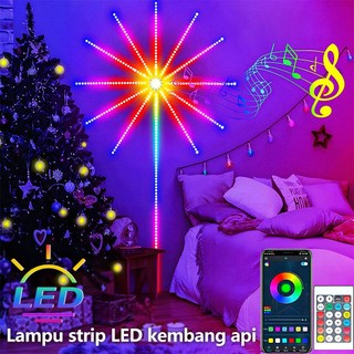 Lampu LED Strip Kembang Api RGB 5050 Smart Bluetooth Music Sync Decoration Hias Kamar Rumah Full Colour